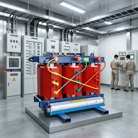 Equipo eléctrico de ahorro de energía, transformador trifásico de tipo seco, estándar IEC para la infraestructura de carga de vehículos eléctricos, Ganzhong SCB20/SCB22 50Hz, bobina redonda.