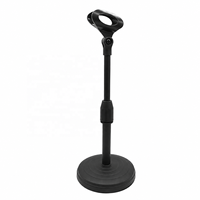 Support de microphone de bureau, support de micro réglable en hauteur avec base stable, support de table pour podcasting, streaming et enregistrement