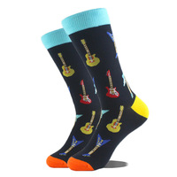 Nouveauté Unisex Paquet de conception de logo personnalisé rapidement bas quantité minimale de commande Hommes Femmes Mode Drôle Jacquard Imprimé Coloré Crew Tube Chaussettes