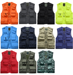 Équipe <span class=keywords><strong>m</strong></span>édia Femmes Hommes Sans manches Camouflage Multi Couleur Léger Tactique Bleu Royal Utilitaire Gilet - Product Image 6