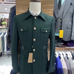 Gold Button Wedding Party <strong>Suits</strong> Men Closure Collar Business Wedding <strong>Suits</strong> Costume Homme - Product Image 2