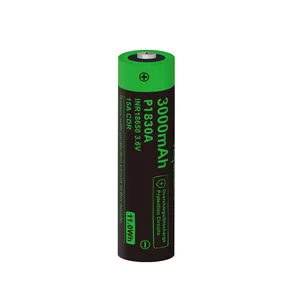 China OEM PCB in anode Vapcell P1830A 18650 3000mah 15A high-power rechargeable Lithium Ion battery for flashlight