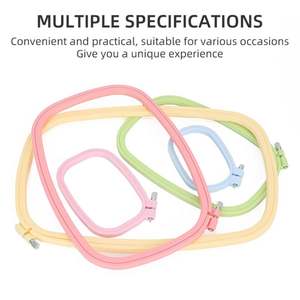 Multi-Color Square Plastic Embroidery Round Hoop Set - Product Image 5