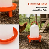 Abreuvoir et mangeoire verticaux modernes en plastique pour poulets, anti-fuite, réglables, portables, à gravité, pour volailles, utilisation en ferme