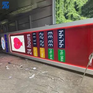 Dış serbest duran açık hava reklam ledi pilon işareti araba yıkama pilon benzin istasyonu Totem işareti