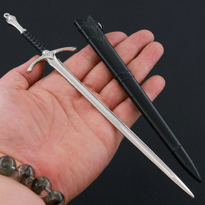 Porte-clés épée du Seigneur des Anneaux en Alliage de Zinc Métal de 22cm Mini Katana Glamdrings pour Périphériques de Film Modèles d'Épée Artisanat - Product Image 6