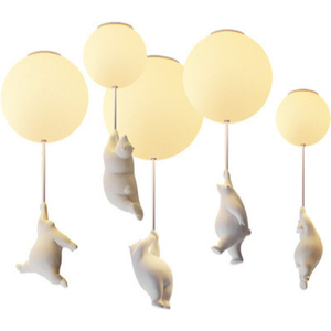 Grand View Air Balloon plafoniera cartone animato orso bambino preferito illuminazione <span class=keywords><strong>lampadario</strong></span> in vetro per corridoio negli alberghi - Product Image 5