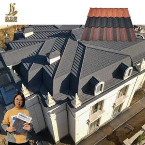 Tuiles de toiture en métal au prix d'usine du Ghana, bardeaux de toiture en acier, tuiles en acier, tuiles de toiture revêtues de pierre - Product Image 1