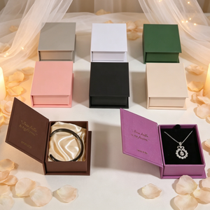 Caja Magnética de Lujo para Joyería, 8 Colores Opcionales, Logotipo Personalizado Estampado para Colgante, Pulsera, Estuche de Regalo para Boda - Product Image 3