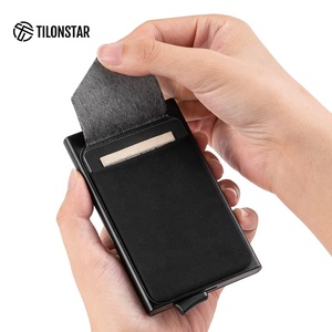 TILONSTAR TVC113 Portefeuille RFID mince pour homme Porte-cartes en aluminium avec pochette Pop Up Porte-cartes de crédit - Product Image 4