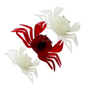 Leurre de pêche pour <span class=keywords><strong>crabe</strong></span> de 10,5 cm et 14 cm, simulation 3D, en PVC et silicone souple, leurre souple en caoutchouc, <span class=keywords><strong>crabe</strong></span> <span class=keywords><strong>rouge</strong></span> - Product Image 1