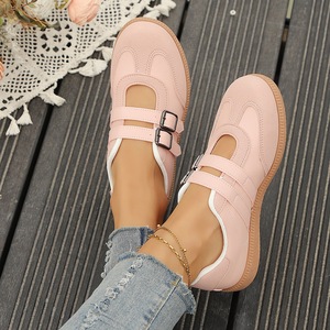 Zapatos Planos Mary Jane para Mujer, Primavera-Verano 2026, Parte Superior de PU, Color Mixto, Cierre de Velcro, Tacón Bajo, Suela Plana, Casuales para Uso Diario - Product Image 3