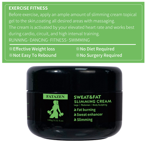 Fatazen tập thể dục kích hoạt mồ hôi Enhancer đốt cháy chất béo Kem giảm béo bụng eo Cellulite làm săn chắc cơ thể điêu khắc Kem - Product Image 5