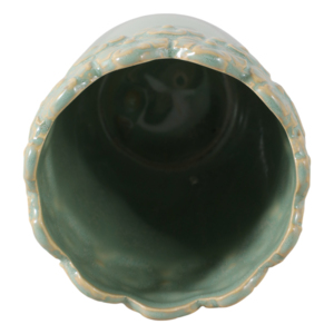 Organizer da Scrivania in Ceramica con Bordo Ondulato Verde, Contenitore Decorativo per Ufficio, Accessorio per Spazio di Lavoro - Product Image 5