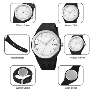 Reloj de Cuarzo para Hombre, Diseño Simple con Fecha, Correa de Silicona, Reloj Formal para Mujer - Product Image 6