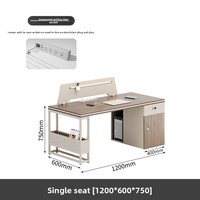 BGZ-241X Ensemble de bureaux et chaises de bureau en bois, design simple et minimaliste, pour 4/6 personnes, poste de travail cloisonné pour employés