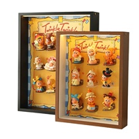 Boîte de rangement et de présentation anti-poussière avec base magnétique pour figurines de blind box, DIY, moderne