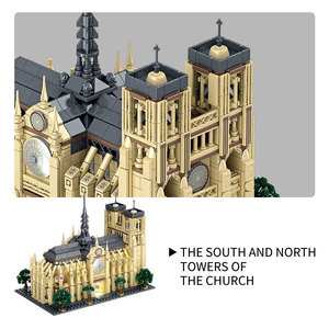 1757 Uds ladrillo Notre Dame De París Catedral Moc modelo Diy arquitectura colección modelo Micro <span class=keywords><strong>Mini</strong></span> juego de bloques de construcción - Product Image 4