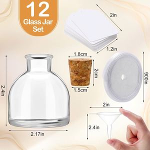 Wholesale 100pcs 50/100/150/200/250ml High-end Clear Glass Wine Whisky Vodka Tequila <b>Bottles</b> with <b>Cork</b> Seal and Screen Printing - Product Image 2