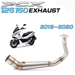 Système d'échappement complet pour moto/scooter PCX <span class=keywords><strong>125</strong></span> 150, silencieux, tube intermédiaire, silencieux à enfiler, compatible avec <span class=keywords><strong>HONDA</strong></span> PCX125 PCX150 2018-2020 - Product Image 2