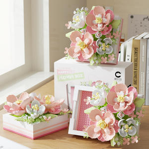 Ladrillos <span class=keywords><strong>de</strong></span> Arte Floral Multicolor - Juguete <span class=keywords><strong>de</strong></span> Rompecabezas Decorativo, Regalo <span class=keywords><strong>de</strong></span> Ensamblaje DIY para <span class=keywords><strong>el</strong></span> Hogar, Niños y Adultos, Juego Creativo - Product Image 5