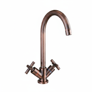 CLR03 Robinet monocommande moderne avec cartouche en laiton, économie d'eau, flexibles en acier inoxydable, mitigeur de lavabo col de cygne pour montage sur plan - Product Image 2