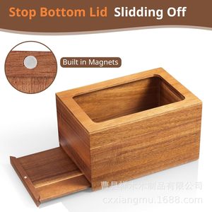 Wooden <b>Tissue</b> Box Solid Wood Retro <b>Color</b> For Living Room And Bathroom - Product Image 3