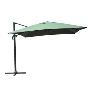 户外花园 3 米悬挂太阳伞遮阳伞与通风口和紫外线保护