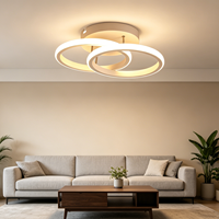 Lustre minimaliste doré au prix d'usine, luminaire de plafond décoratif, éclairage LED pour salon et chambre à coucher