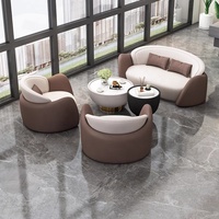 Combinaison de table et de chaise de zone de réception de canapé de salon de beauté d'affaires et de loisirs