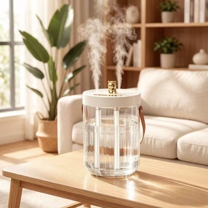 Humidificador de Aire de Doble Pulverización con Gran Salida de Vapor, Mini Vaporizador Silencioso con Alimentación USB <span class=keywords><strong>para</strong></span> Dormitorio y Cuarto de Bebé - Product Image 1