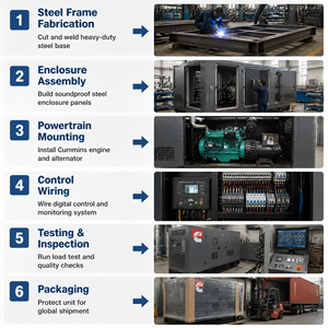 Générateur diesel silencieux EPA CE Cummins, moteur diesel, monophasé AC 50Hz, démarrage automatique, démarrage à distance, soudeuse portable avec ATS - Product Image 6