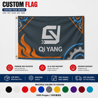 Drapeau personnalisé anti-plis en aluminium 90x150cm 100% polyester, impression double face, conception de logo, promotion d'événements extérieurs