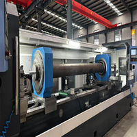 Tour CNC horizontal à double broche de moyenne capacité HX-3000-160 avec commande GSK, alimentation automatique et haute précision pour le filetage de tuyaux