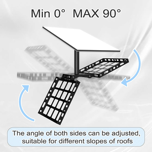 Support d'antenne JH-Mech avec <span class=keywords><strong>adaptateur</strong></span> de tuyau Gen 3 pour montage sur pignon de toit, durabilité supérieure, acier noir thermolaqué - Product Image 2