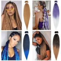 Cheveux en fibre de sécurité à basse température, ignifuges, en PVC, pour tresses volumineuses et faciles à réaliser (vente en gros)