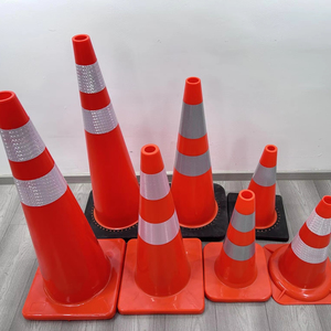 Khối nón giao thông cao su đen bán buôn 45/40/75/90 cm, nón phản quang PVC <span class=keywords><strong>28</strong></span>/36 inch dùng cho công trường, cảnh báo an toàn đường bộ - Product Image 4