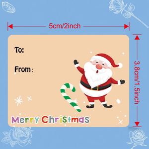 Autocollants en papier adhésif acrylique double face les plus vendus, décorations personnalisées de Noël avec Père Noël, arbre de Noël et cadeaux - Product Image 4