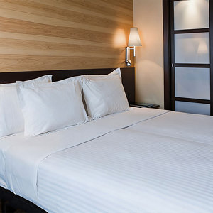 Juego de Ropa de <span class=keywords><strong>Cama</strong></span> con Diseño de Rayas Nórdicas, Juego de Sábanas Ligeras y Transpirables con Funda de Almohada y Sábana Plana - Product Image 2