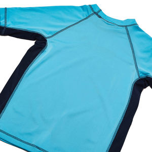سعر المصنع UPF50 + Rashguard ملابس سباحة للأطفال سبانديكس Oem مصمم شعار مخصص مطبوع كم قصير سترة طفح لركوب الأمواج - Product Image 2