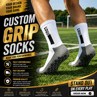 Chaussettes de sport antidérapantes en tricot avec logo personnalisé, chaussettes de football pour adultes et jeunes, chaussettes de football personnalisées
