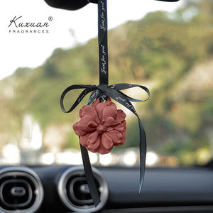 नई सिरेमिक प्लेट सुगंध सैशे लटकाए पत्थर के फूल रिबन प्राकृतिक आवश्यक तेल कार अलमारी कपड़े दराज रस्सी प्रकार - Product Image 5