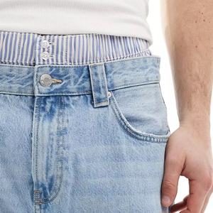 Nouveau jean pour homme, coupe ample, taille haute, bleu délavé, personnalisé, haute qualité, tendance - Product Image 5