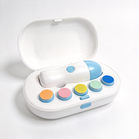 Coupe-ongles électrique pour bébé avec 5 têtes de ponçage, lumière LED, moteur silencieux, lime à ongles sûre pour nouveau-né et nourrisson