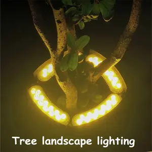 Anillo impermeable RGB rgbw de un solo color de vatios altos, inundación de palmera LED 12W DC24V con punta para iluminación de árboles al aire libre