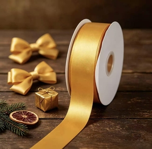 Pita Satin Warna Solid Klasik Elegan 4cm untuk Dekorasi Garland Pohon Natal dan Pembuatan Pita Buatan Tangan - Product Image 3