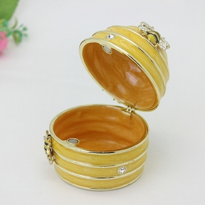 Shinnygifts làm bằng tay màu vàng ong nhà men ong tổ hộp đính hình bầu dục để bàn trang trí & tổ ong hộp trang trí - Product Image 5