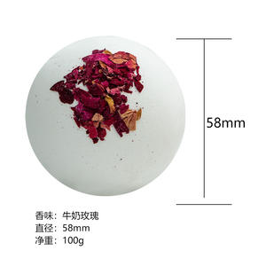 Meilleures fournitures de <span class=keywords><strong>bain</strong></span>, huile essentielle d'aromathérapie, bombes de <span class=keywords><strong>bain</strong></span> organiques élégantes en forme de boule effervescente, parfum de rose florale - Product Image 4
