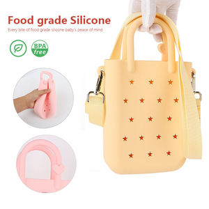 Moda al por mayor DIY viaje verano silicona playa bolsa ecológica reutilizable teléfono móvil bolsa silicona pequeña bolsa para niños - Product Image 6