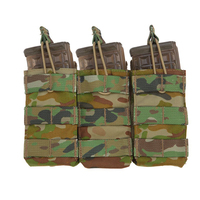 Pochette triple pour chargeurs en nylon camouflage AMCU, pochette tactique pour chargeurs Molle